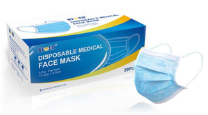 Disposable Face Mask - 3 Ply Earloop  50Pcs/Box