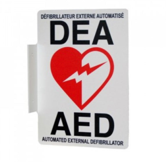 AED Wall Sign 5x7- bilingual - specify English/French or French/English
