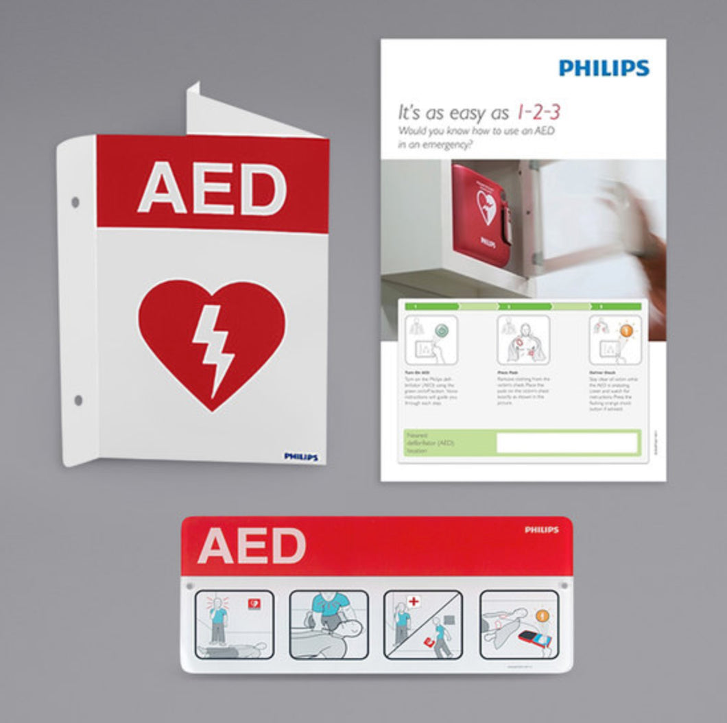 Philips AED Awareness Signage Bundle - English